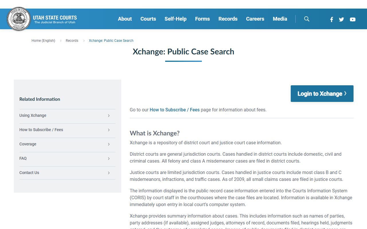 Utah Xchange court records after Uintah County jail arrest